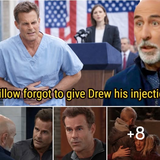 Drew wakes up and shows up at the inauguration, Willow and Sidwell are terrified