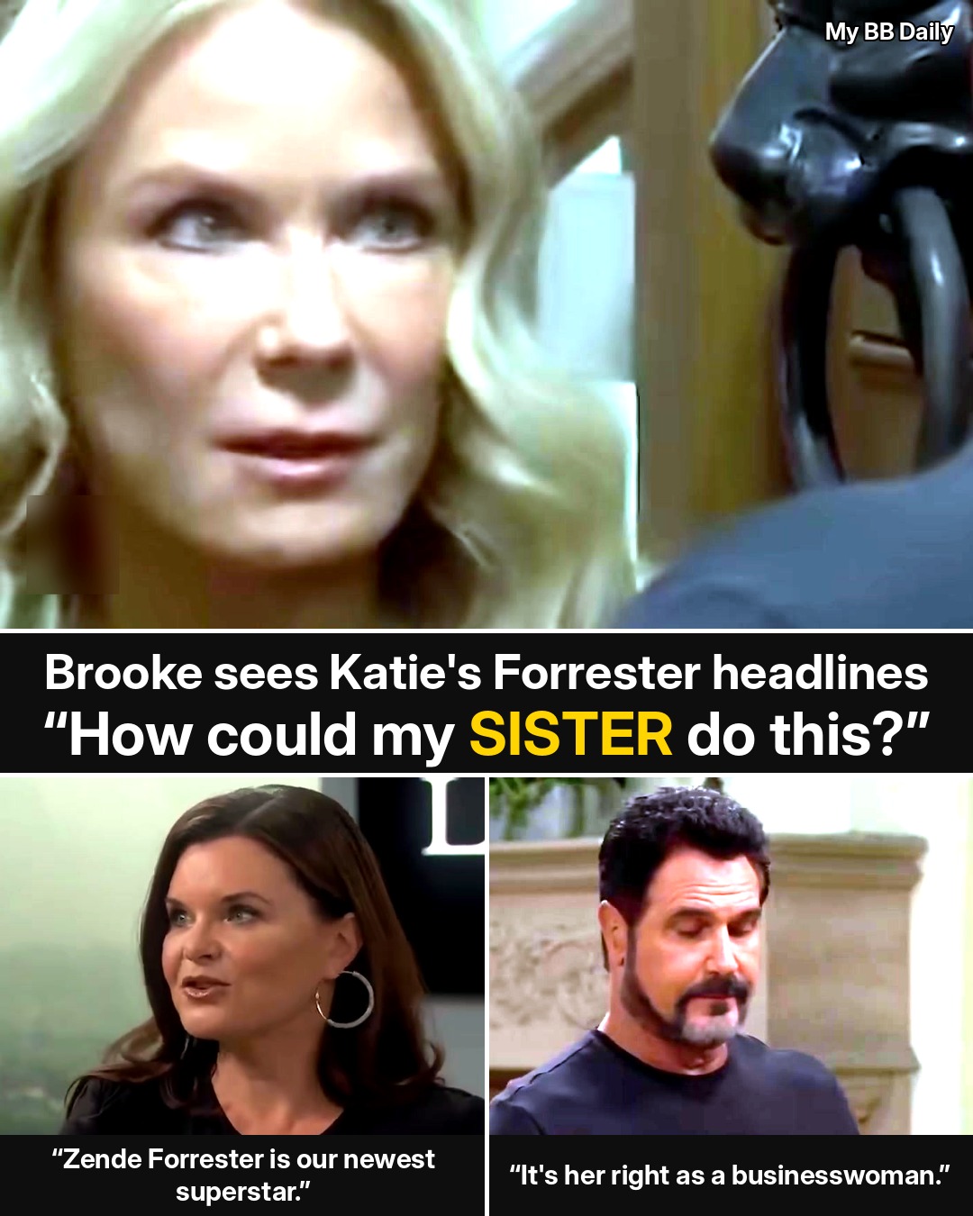 Bold and the Beautiful: Katie’s “Forrester Cretins” headlines leave Brooke asking “How could my sister do this?”