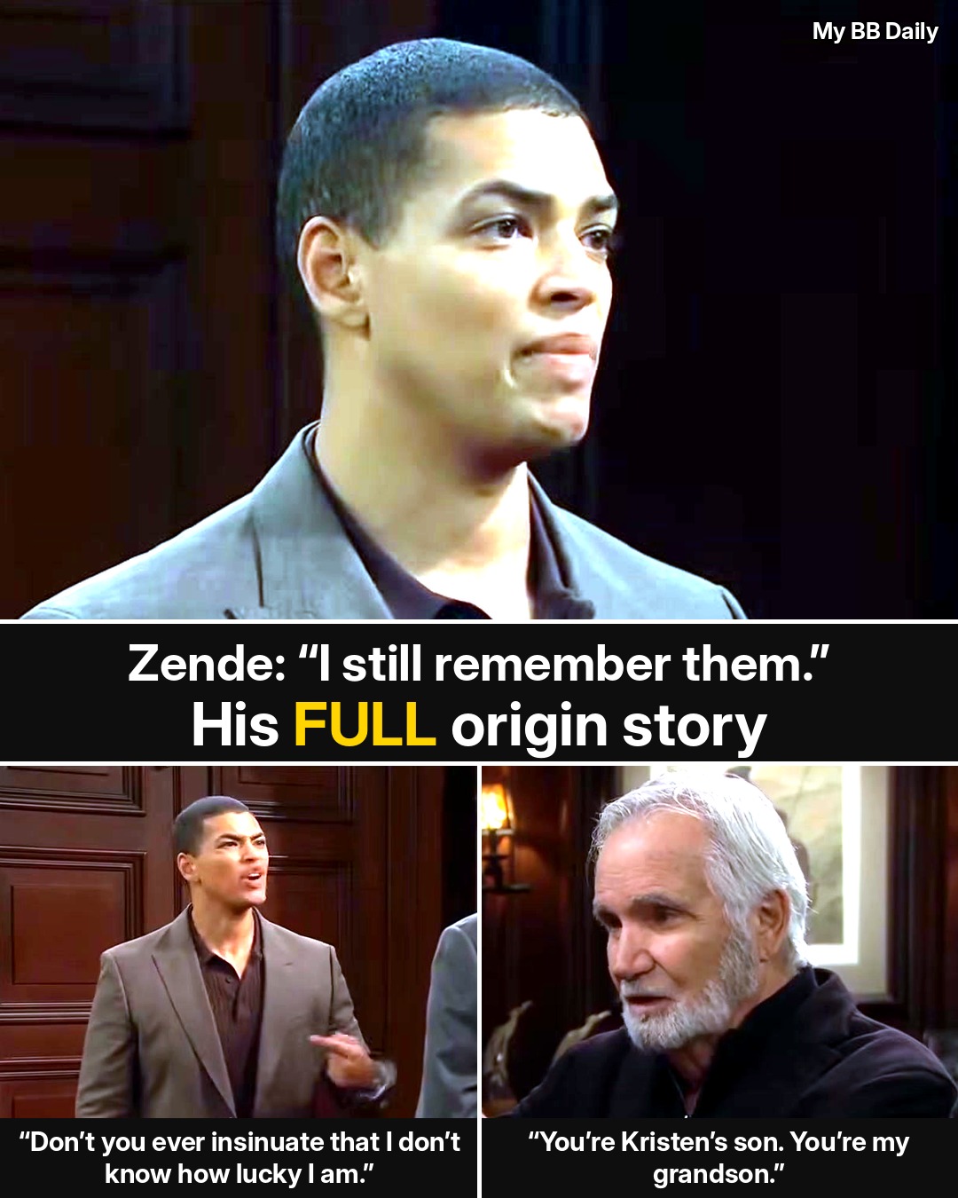 Bold and the Beautiful: Zende’s Full Origin Story — The 2001–2026 Timeline Behind “I Still Feel Like an Outsider”