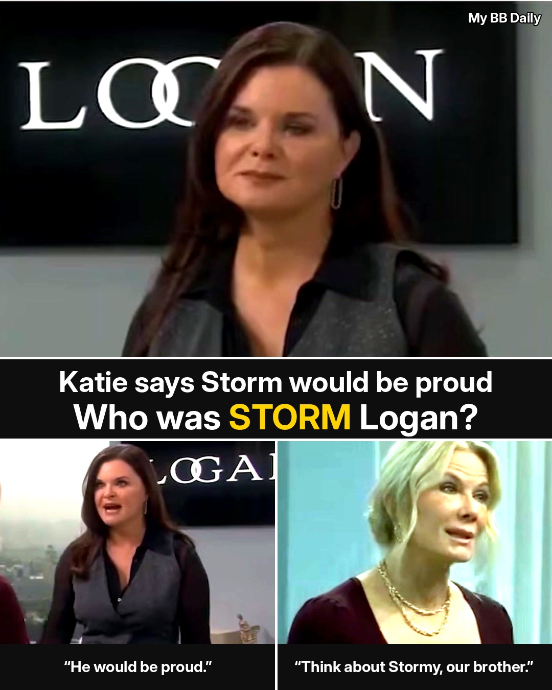 Bold and the Beautiful: Who Was Storm Logan? The Brother Katie Says “Would Be Proud” — the Whole Story, From the Shooting to the Heart She Lives With