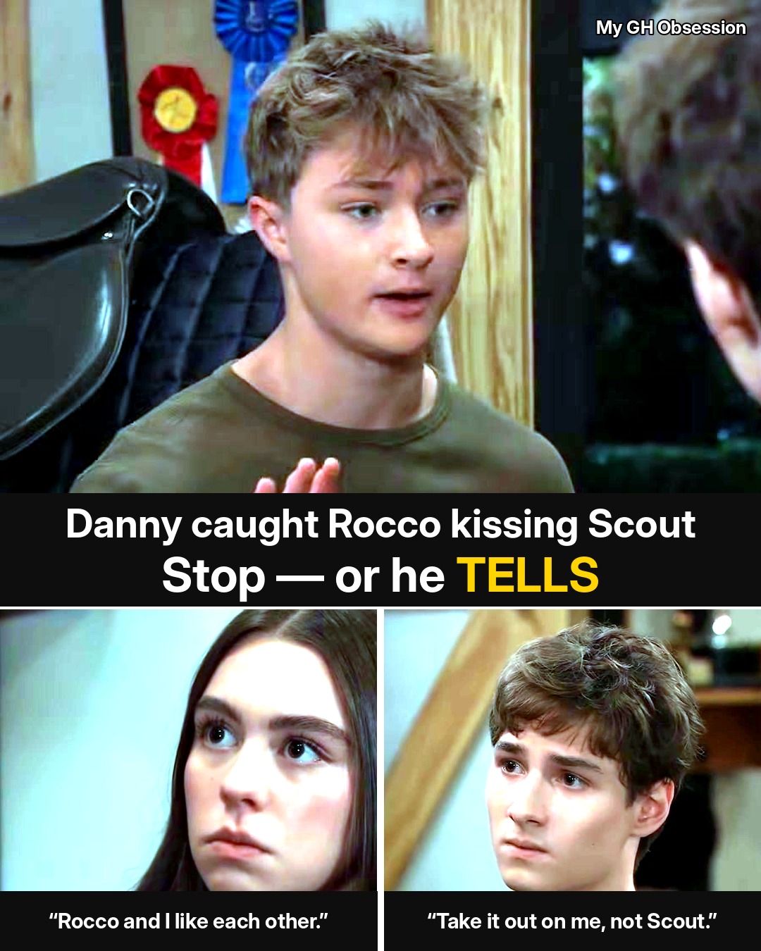 GH: Danny Catches Rocco Kissing Scout — Then Gives Him a Deal