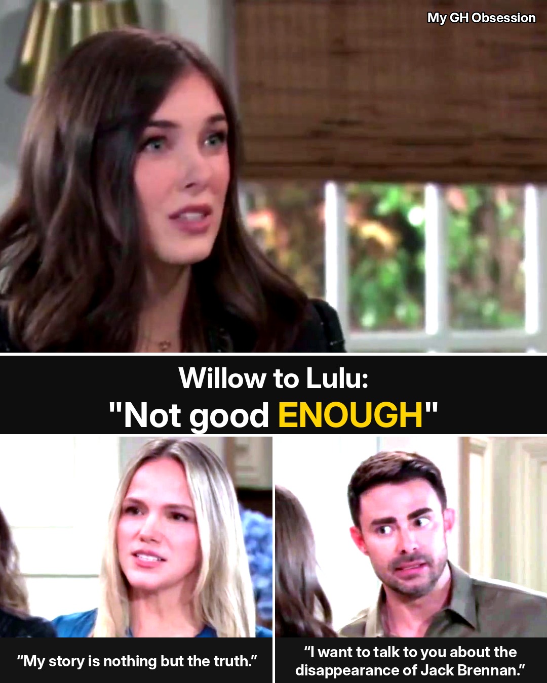 Willow Turns Down Lulu’s Offer — “Not Good Enough” — Then Refuses to Talk to Joe About Jack Brennan Without a Lawyer