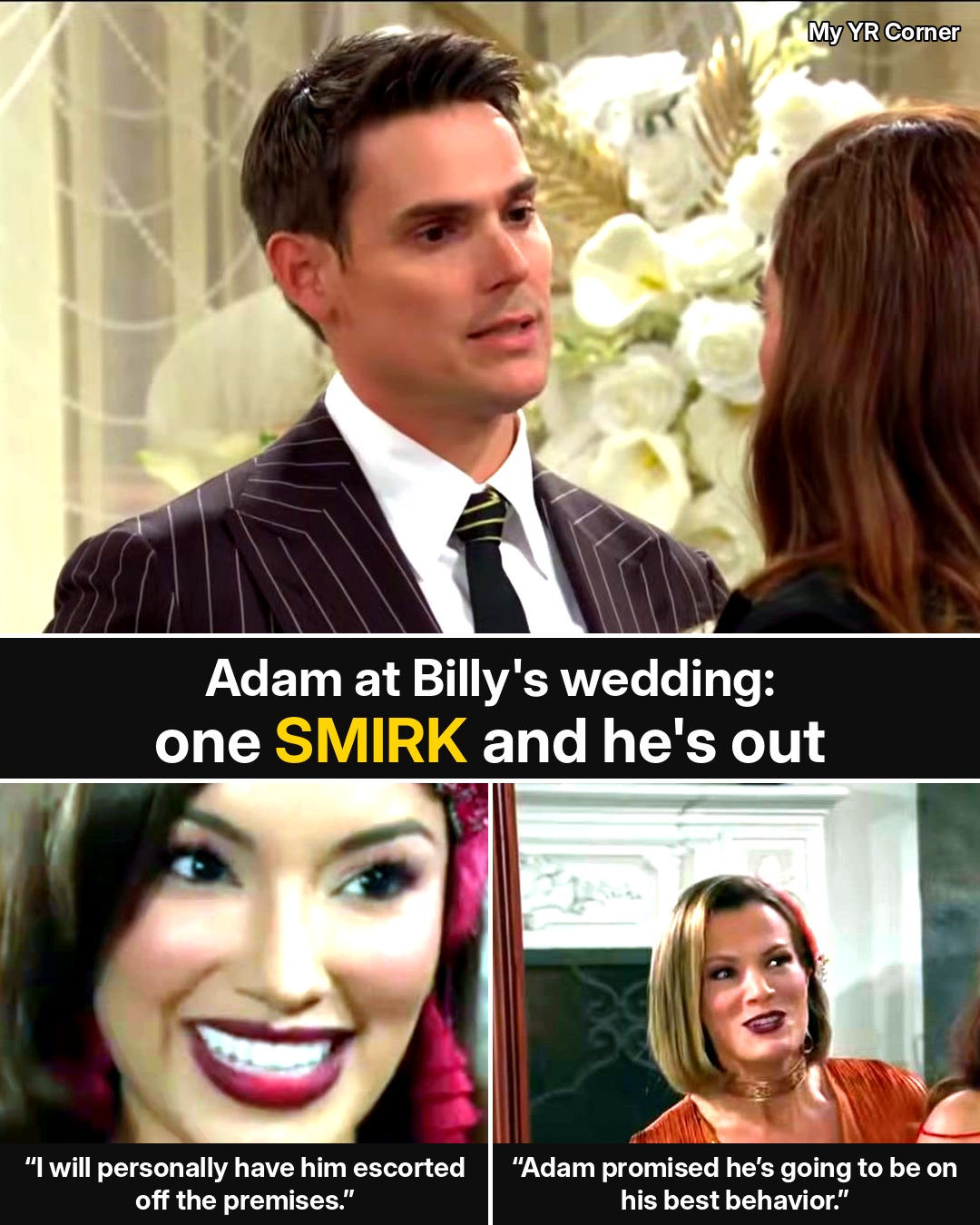 Young and the Restless: Adam Newman Walked Into Billy Abbott’s Wedding — Audra’s Warning, Chelsea’s Promise, and the One Reason Adam Gave for Being There