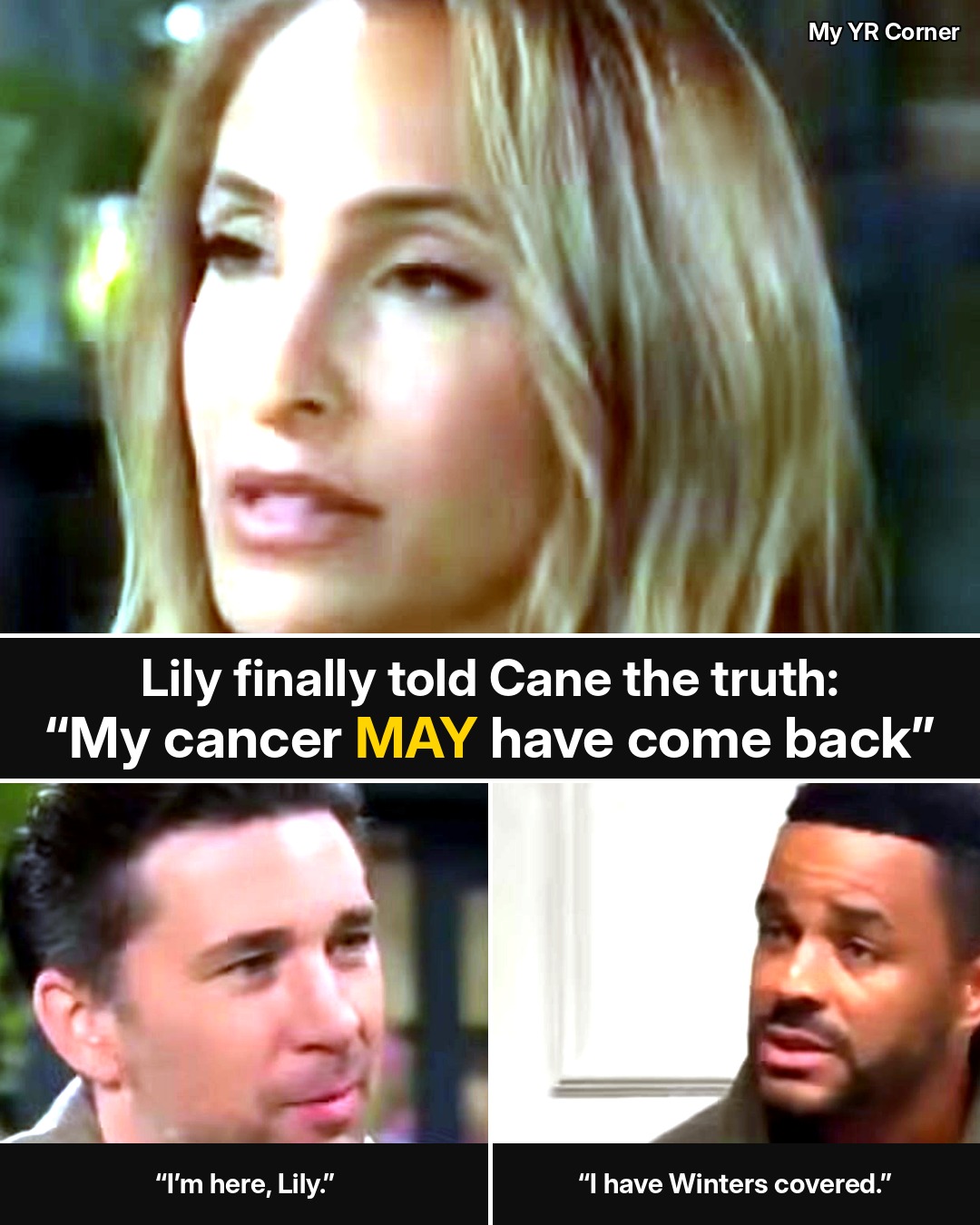 Young and the Restless: Lily Finally Tells Cane “My Cancer May Have Come Back” — and Cane’s Three Rules Are the Best Thing He’s Said in Years