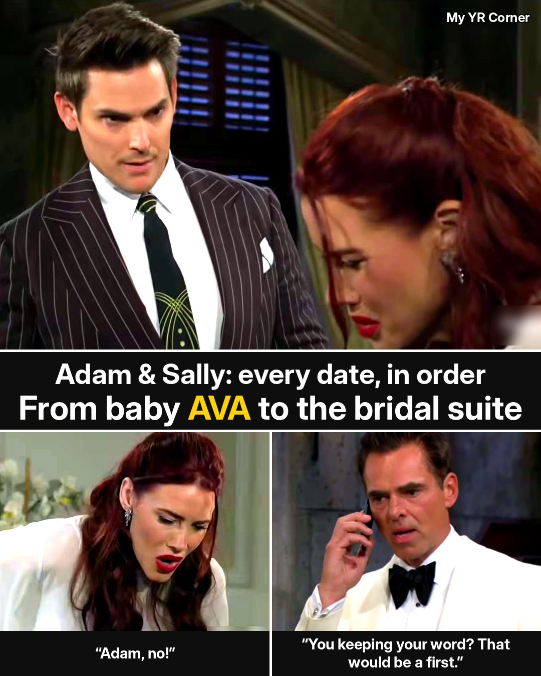 Young and the Restless: Adam and Sally’s Full Timeline — From Baby Ava to the Bridal Suite