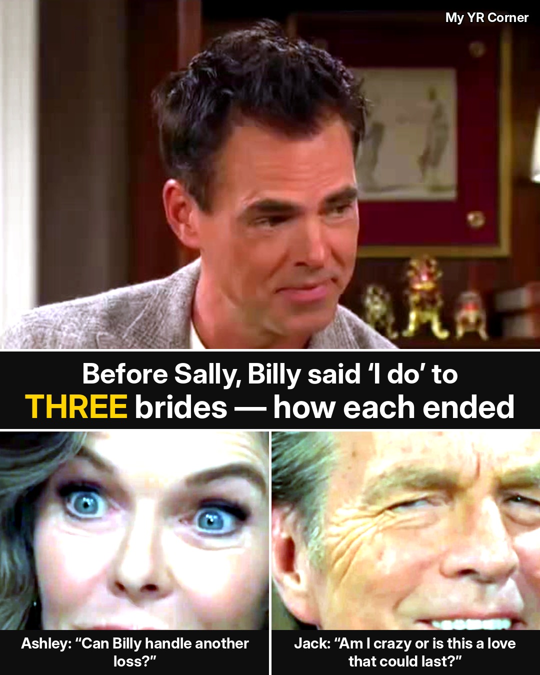 Young and the Restless: Before Sally, Billy Abbott Married Three Women — Every Wedding, Every Ending, and the Question Ashley Asked the Night Before