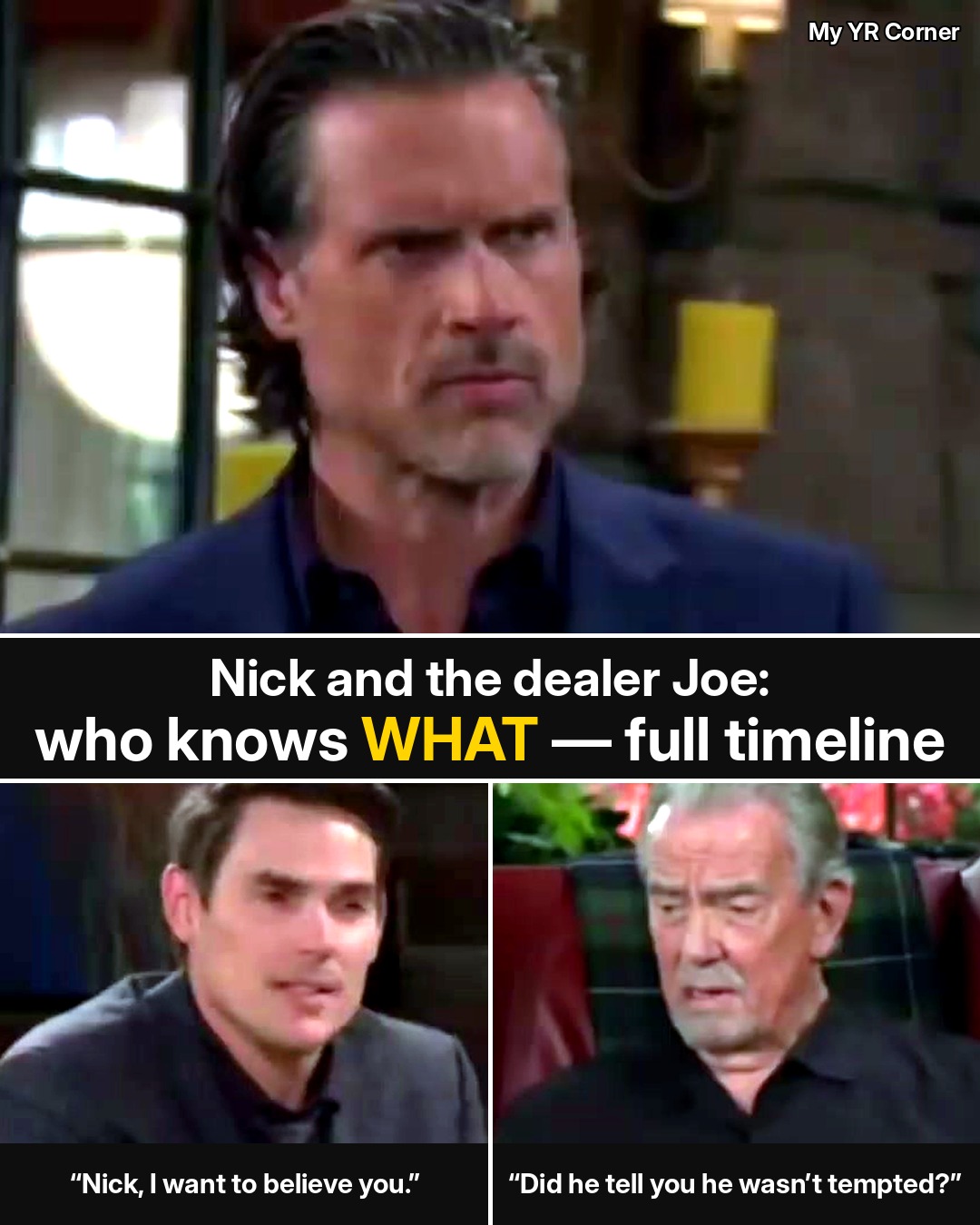 Young and the Restless: Nick, Joe the Dealer and the “Flushed” Drugs — the Full Timeline, and Who Knows Which Version